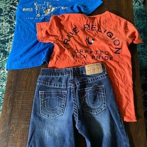 True Religion 2 shirts 1 pair jeans